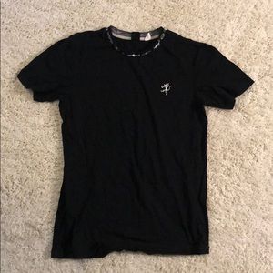 Black embroidered shirt